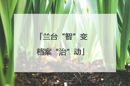 兰台“智”变 档案“治”动