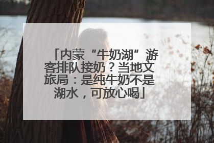 内蒙“牛奶湖”游客排队接奶？当地文旅局：是纯牛奶不是湖水，可放心喝