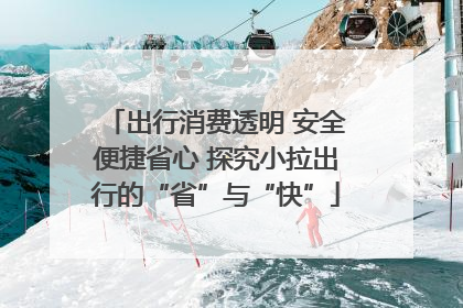 出行消费透明 安全便捷省心 探究小拉出行的“省”与“快”
