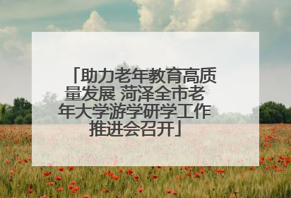 助力老年教育高质量发展 菏泽全市老年大学游学研学工作推进会召开