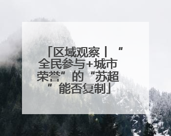 区域观察丨“全民参与+城市荣誉”的“苏超”能否复制