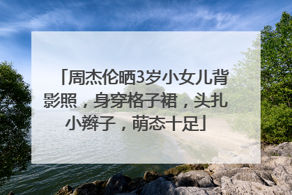 周杰伦晒3岁小女儿背影照，身穿格子裙，头扎小辫子，萌态十足