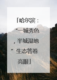 哈尔滨：“一城秀色，半城湿地”生态答卷亮眼