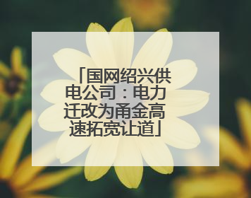 国网绍兴供电公司：电力迁改为甬金高速拓宽让道