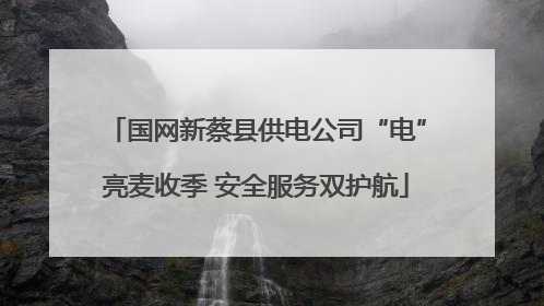 国网新蔡县供电公司“电”亮麦收季 安全服务双护航