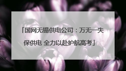 国网无锡供电公司：万无一失保供电 全力以赴护航高考