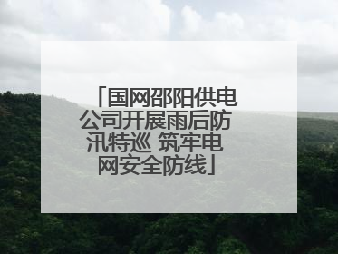 国网邵阳供电公司开展雨后防汛特巡 筑牢电网安全防线