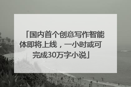国内首个创意写作智能体即将上线，一小时或可完成30万字小说