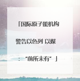 国际原子能机构警告以色列 以媒：“前所未有”