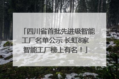 四川省首批先进级智能工厂名单公示 长虹8家智能工厂榜上有名！