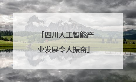 四川人工智能产业发展令人振奋