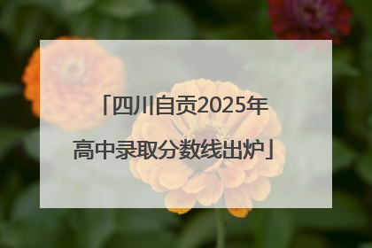 四川自贡2025年高中录取分数线出炉