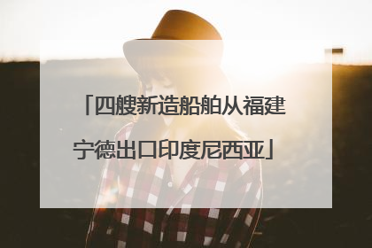 四艘新造船舶从福建宁德出口印度尼西亚