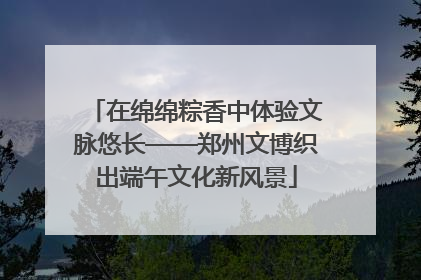 在绵绵粽香中体验文脉悠长——郑州文博织出端午文化新风景
