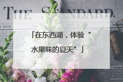 在东西湖，体验“水果味的夏天”