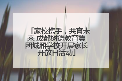 家校携手，共育未来 成都树德教育集团城厢学校开展家长开放日活动