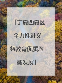 宁夏西夏区 全力推进义务教育优质均衡发展