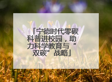 宁德时代零碳科普进校园，助力科学教育与“双碳”战略
