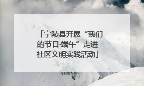 宁陵县开展“我们的节日·端午”走进社区文明实践活动