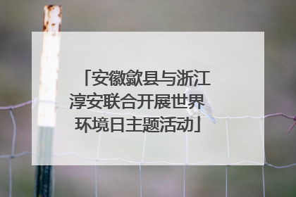安徽歙县与浙江淳安联合开展世界环境日主题活动