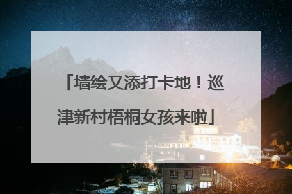 墙绘又添打卡地！巡津新村梧桐女孩来啦