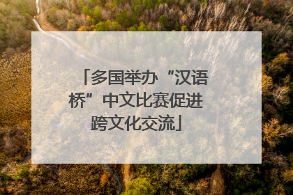 多国举办“汉语桥”中文比赛促进跨文化交流