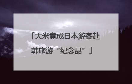 大米竟成日本游客赴韩旅游“纪念品”
