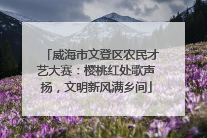 威海市文登区农民才艺大赛：樱桃红处歌声扬，文明新风满乡间