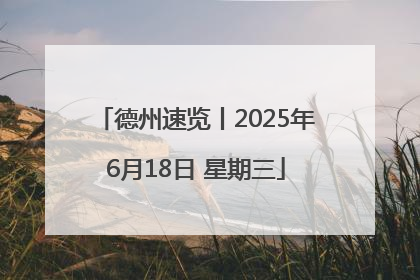德州速览丨2025年6月18日 星期三
