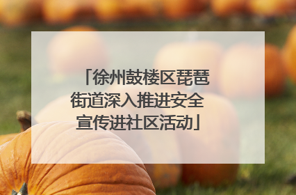 徐州鼓楼区琵琶街道深入推进安全宣传进社区活动