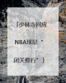 少林寺回应NBA球星“闭关修行”