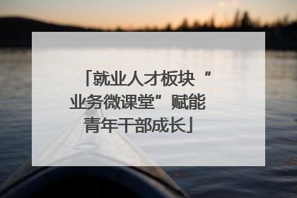 就业人才板块“业务微课堂”赋能青年干部成长