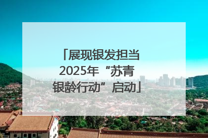 展现银发担当 2025年“苏青银龄行动”启动