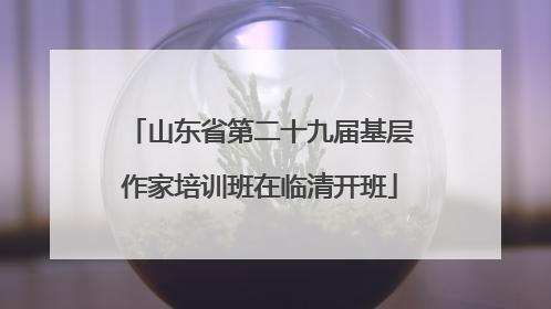山东省第二十九届基层作家培训班在临清开班