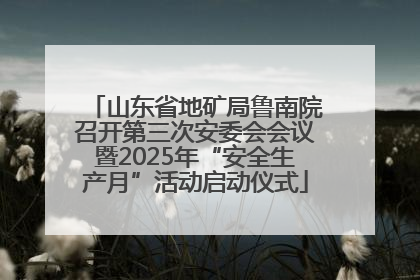 山东省地矿局鲁南院召开第三次安委会会议暨2025年“安全生产月”活动启动仪式