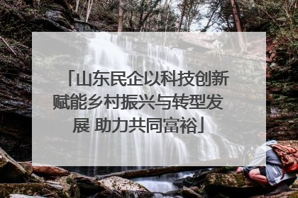 山东民企以科技创新赋能乡村振兴与转型发展 助力共同富裕