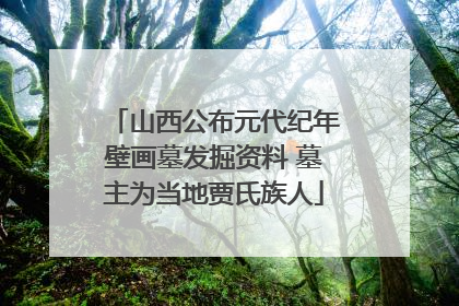 山西公布元代纪年壁画墓发掘资料 墓主为当地贾氏族人