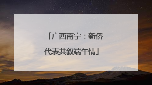 广西南宁：新侨代表共叙端午情