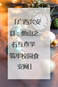 广西兴安县：他山之石互查学 筑牢校园食安网