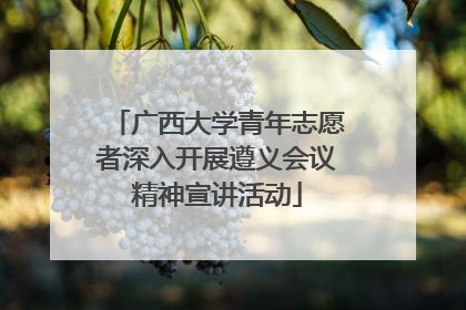 广西大学青年志愿者深入开展遵义会议精神宣讲活动
