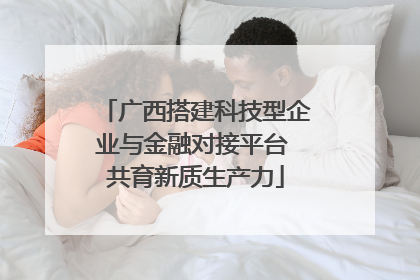 广西搭建科技型企业与金融对接平台 共育新质生产力