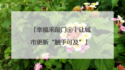 幸福来敲门③丨让城市更新“触手可及”