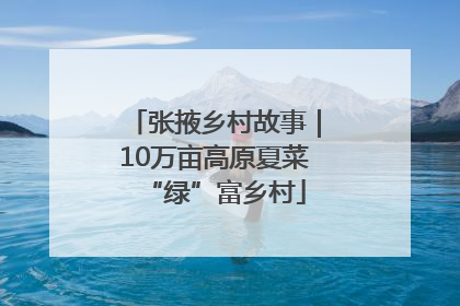 张掖乡村故事｜10万亩高原夏菜“绿”富乡村