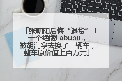 张朝阳后悔“退货”！一个绝版Labubu，被胡润拿去换了一辆车，整车原价值上百万元