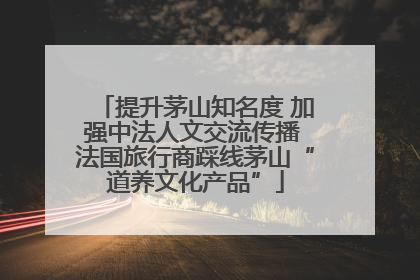 提升茅山知名度 加强中法人文交流传播 法国旅行商踩线茅山“道养文化产品”