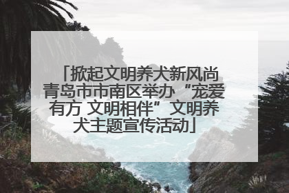 掀起文明养犬新风尚 青岛市市南区举办“宠爱有方 文明相伴”文明养犬主题宣传活动