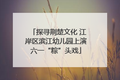 探寻荆楚文化 江岸区滨江幼儿园上演六一“粽”头戏