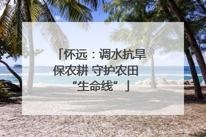 怀远：调水抗旱保农耕 守护农田 “生命线”