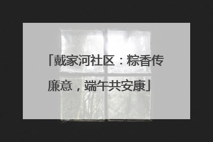 戴家河社区：粽香传廉意，端午共安康