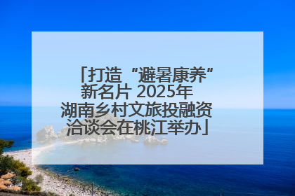 打造“避暑康养”新名片 2025年湖南乡村文旅投融资洽谈会在桃江举办